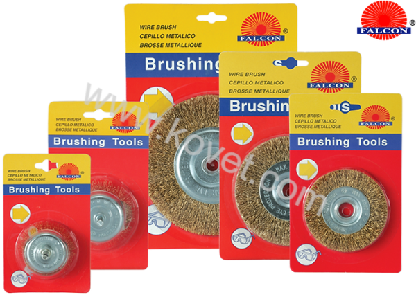 Wheel brushes with shaft
