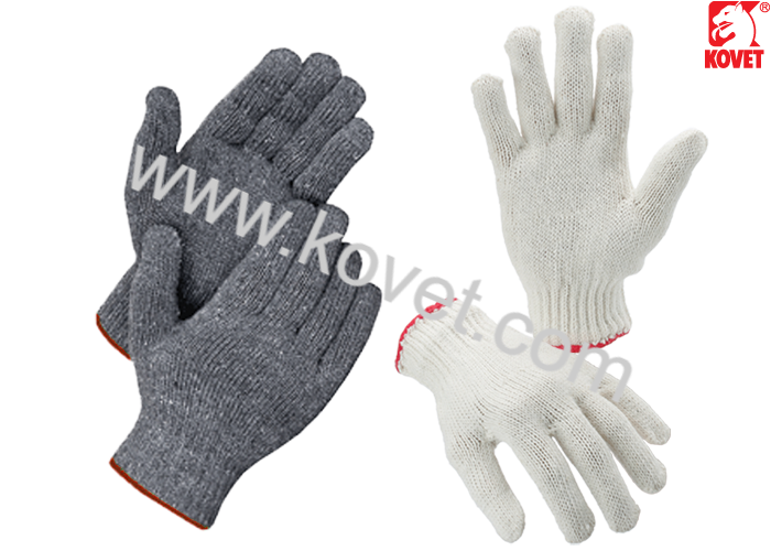 Cotton Gloves (700g) GL02-C700R (White/Red) GL02-G700R (Gray/Red)