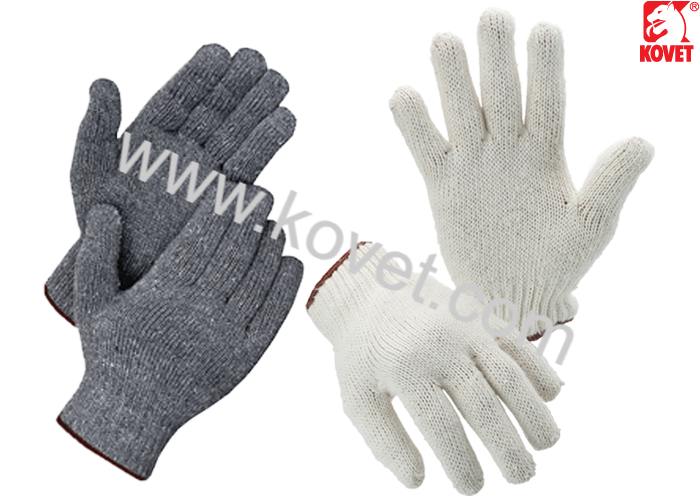 Cotton Gloves (500g) GL02-C500BR (White/Brown) GL02-G500BR (Gray/Brown)