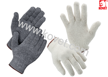 Cotton Gloves (500g) GL02-C500BR (White/Brown) GL02-G500BR (Gray/Brown)